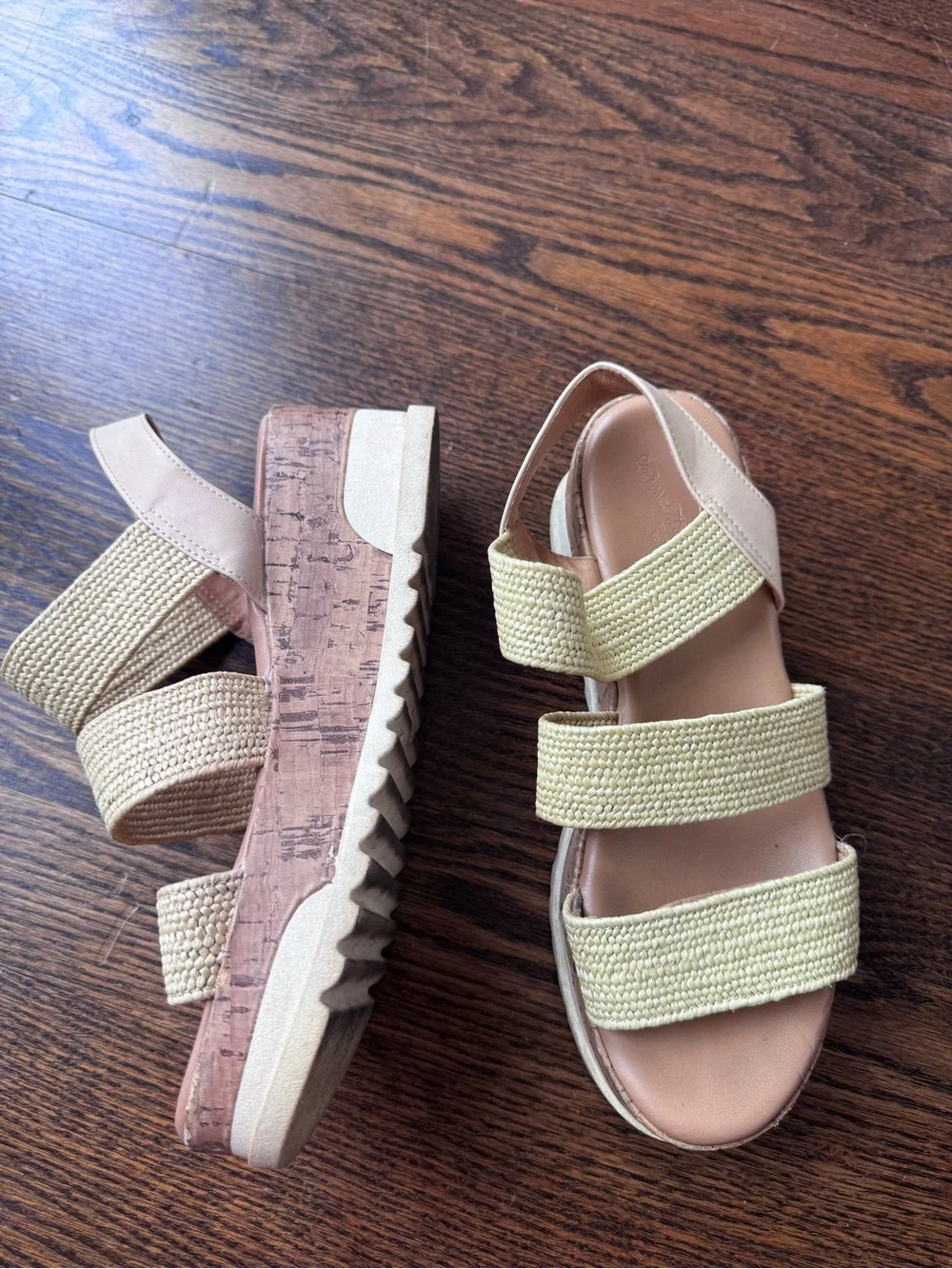 Target Women's Woven Strap Platform Sandals - Light Tan